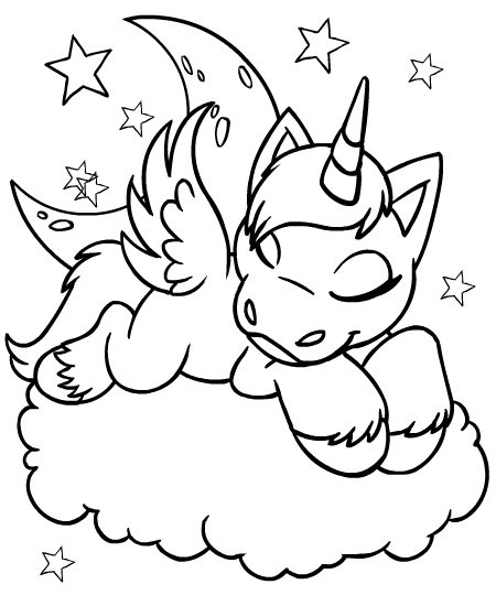 unicorns and rainbows coloring pages - photo #26