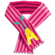 Wrap up warm this month of Celebrating with this fashionable stripy pink scarf adorned with Aisha motif!