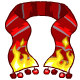 This flaming hot scarf will keep any Neopet warm this winter!