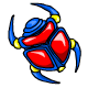 Hurl this hand painted scarab at your opponent and you will soon win your battle.