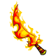 Obtenha os poderes do fogo com esta espada mágica!