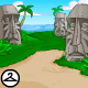 Mystery Island Heads Background