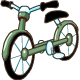 This stunning green bike is excellent for young pets.  When they learn to ride bikes they can travel faster around Neopia.