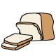 A loaf of freshly baked bread.