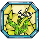 Stained Glass Exploding Pod Plant Window