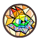 Rainbow Cybunny Stained Glass Window