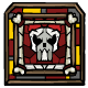 Skull Motif Stained Glass Window