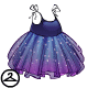 Look stellar in this beautiful purple and blue galaxy dress, just in time for days spent under Neopias stars!
