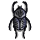 Large Black and White Collectable Scarab