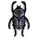 Large Black And White Collectable Scarab