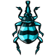 Striped Blue Collectable Scarab