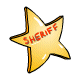 Other Neopets will respect your darlings authority with this sparkling sheriffs badge.