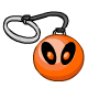 Keep your keys nice and safe with this
bizarre orange keyring.