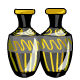 A rather unique design that is actually two vases that were moulded together.