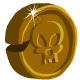 This bronze coin is worth one Dubloon.  Spend
em on Krawk Island!!