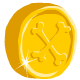 This shiny gold coin is worth one hundred Dubloons.  Spend em on Krawk Island!!