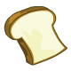 This slice of bread has been left out a little too long and its edges have started to go hard.