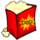 A generous serving of hot buttered
popcorn.