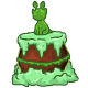 A minty chocolate delight with a cute little jelly aisha on top.
