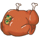 Many Grakle Bugs have been stuffed inside this gigantic turkey - a feast fit for a god.