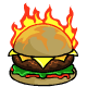 If you like your food extra hot and spicy, this flaming hot burger is for you!