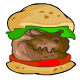 This vegetarian burger is shaped just like a Grarrls head.