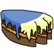A thick rich cake shaped just like a Kikos flipper.