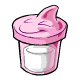 this strawberry flavoured milk comes in a cute dispenser that is easy for young pets to hold.