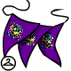 Display your love for your Mynci character with this colorful garland! This item is only available if you have a virtual prize code from Neopets: Puzzle Adventure Video Game!