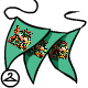 Display your love for your Scorchio character with this colorful garland! This item is only available if you have a virtual prize code from Neopets: Puzzle Adventure Video Game!
