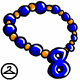 Blue Neopets 8th Birthday Bead Necklace