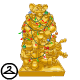 Holiday Decorated Gormos Statue