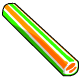 The great taste of lime and orange in the same candy stick.