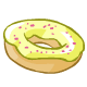 A doughnut with lemon icing and sprinkles.