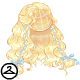 Blue Ribbon and Blonde Wavy Wig