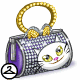 This super sparkly purse looks extra cute with an Angelpuss on it!
