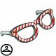 These ultra fashionable glasses have a cool peppermint pattern. This NC item was awarded for shaking a Trendsetter Holiday Snowglobe!