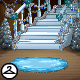 Dyeworks Blue: Holiday Staircase Background