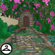 Lonely Garden Path Background