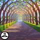 Ominous Tunnel of Trees Background