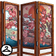 Add an elegant flair to your home with this eye-catching divider, showcasing a blooming cherry blossom tree.
