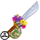 The pretty flower design makes a normally fearsome weapon look quite enchanting!