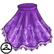 A beautiful royal purple skirt with lavender embroidery and lovely lace finish.