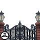 Spooky Cast Iron Gate Foreground