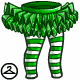 Green and White Striped Tutu with Tights