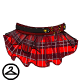 Red & Black Frilly Plaid Skirt