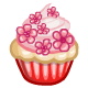 9th Birthday Flower Cupcake