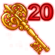 Ornate Room Key 20-Pack