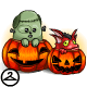 MME28-S5b: Jack-O-Lantern Playing Halloween Petpets Foreground
