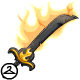 This sword is imbued with the wrath of a thousand fire motes! This NC item was obtained through Dyeworks.